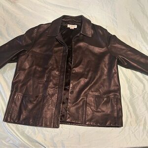 Brooks Brothers Black Leather Jacket